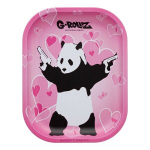G-Rollz | Banksy’s Graffiti ‘Panda Gunnin’ Small Tray 14×18 cm